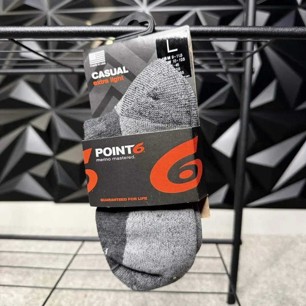 Point6 Merino Wool Socks Casual Extra Light Gray